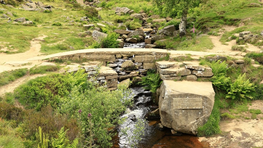 Bronte Bridge - a stone footbridge bridge over a running stream